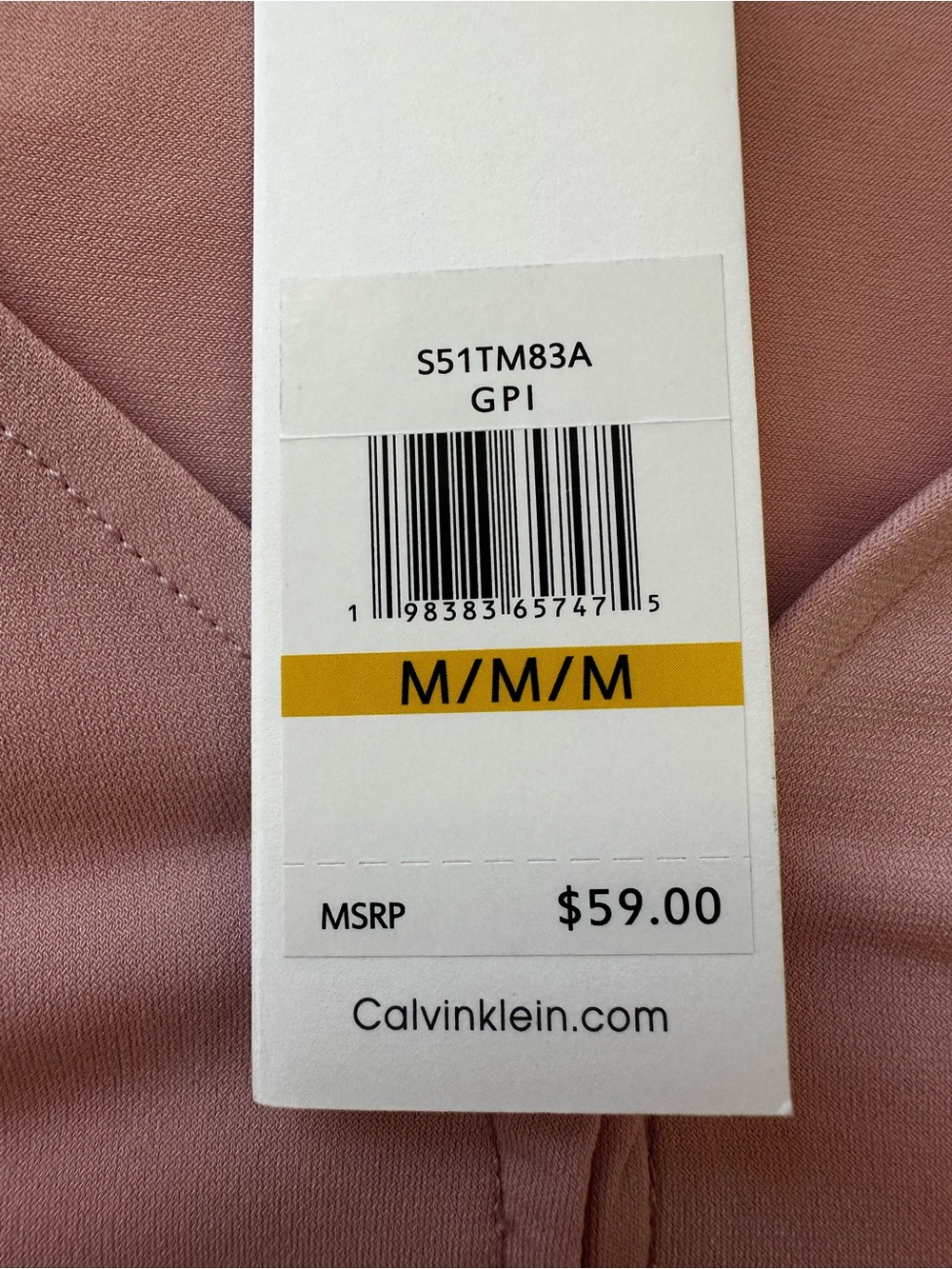 Calvin Klein Puff Sleeve Button Front Blouse Pink V Neck Top Medium NWT - Picture 6 of 10